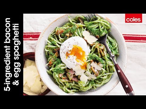 5 ingredient bacon & egg spaghetti