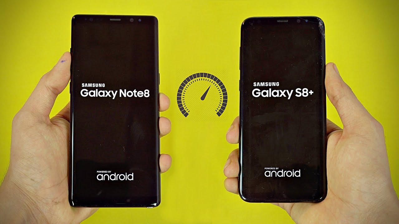 Samsung Galaxy Note 8 vs Galaxy S8 Plus - Speed Test! (4K)