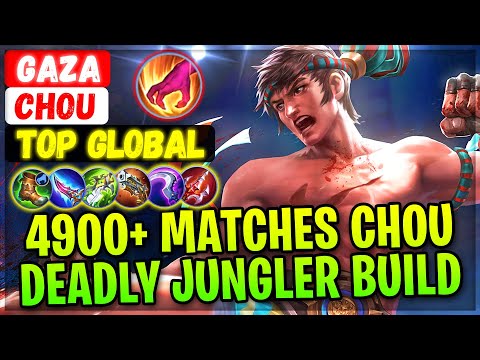 4900+ Matches Chou Deadly Jungler Build [ Top Global Chou ] Gaza - Mobile Legends Gameplay Build