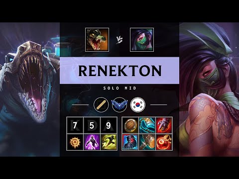 Renekton Mid vs Akali - KR Diamond Patch 25.15
