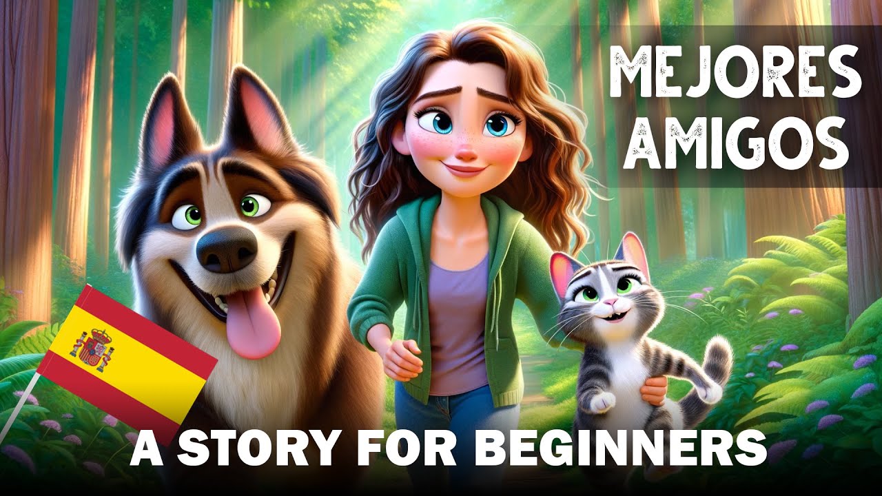 SPANISH Short STORY for beginners - Best friends