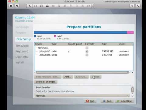 comment installer kubuntu 12.04