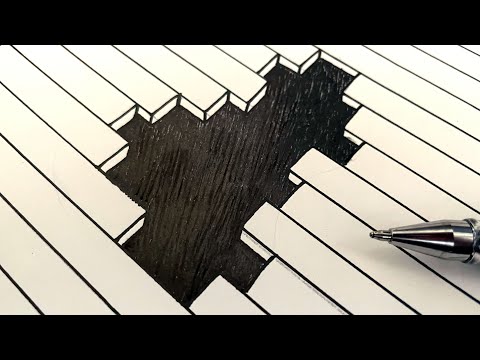 How to Draw a Hole in Lined Paper? - Trick Art