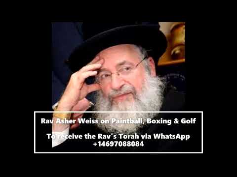 Rav Asher Weiss on Paintball, Boxing & Golf (5785)
