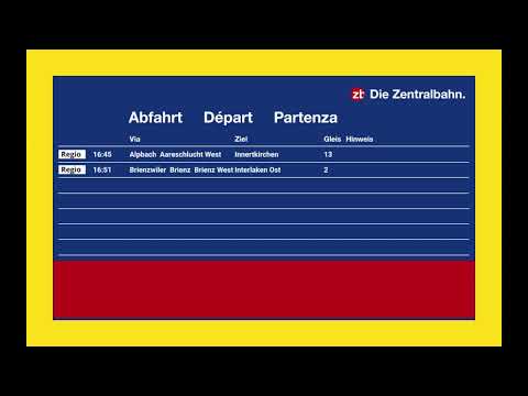 ZB Anschlussdurchsage • Meiringen • Regio nach Innertkirchen + Interlaken Ost
