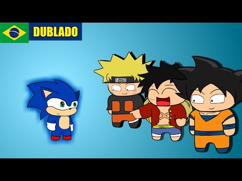 Sonic Challenges Goku, Luffy and Naruto Dubbed!! - Fruits Verse Animation #56