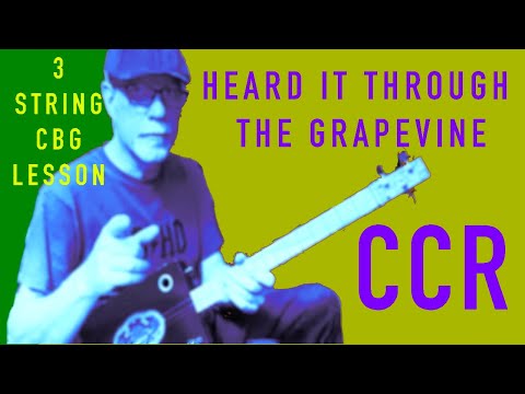 Heard It Through the Grapevine Beginner Cigar Box Guitar Lesson #creedence #cigarboxguitarlesson