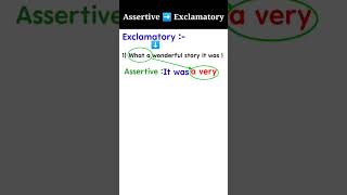 Assertive Sentences | exclamatory Sentences #shorts #ssc #hsc