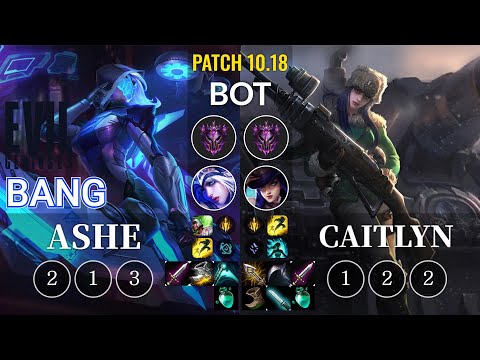 EG Bang Ashe vs Caitlyn Bot - KR Patch 10.18