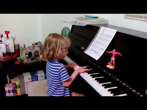 elijah 4 anni suona bartok danza yugoslava 4-7-2014
