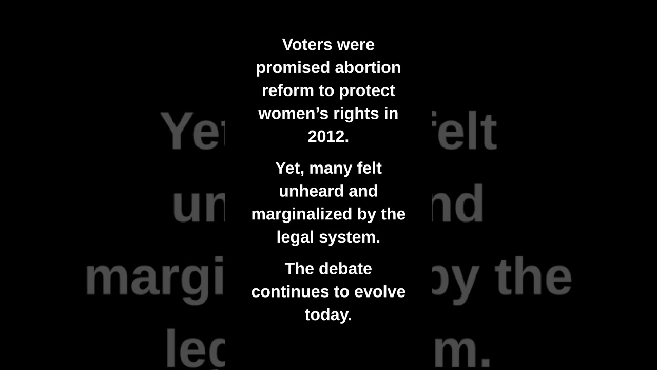 Voters were promised abortion reform to protect women's rights in 2012.