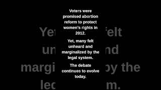 Voters were promised abortion reform to protect women's rights in 2012.
