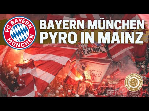 Bayern München Fans zünden Pyro in Mainz | FSV Mainz 05 - FC Bayern 3:1 (30.04.2022)