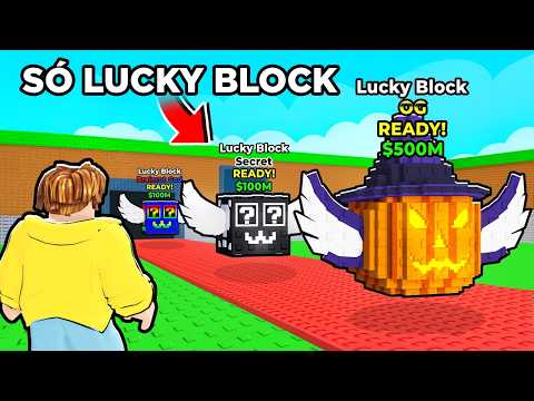 $0 CHALLENGE → 1 TRILLION in 1 hour on Roblox (ONLY LUCKY BLOCK)