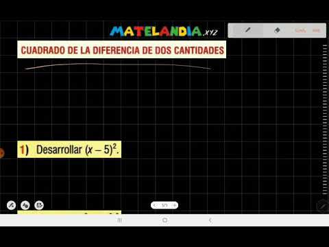 Productos notables - Cuadrado de la diferencia de dos cantidades