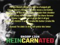 Snoop Lion - Tired of Running (feat. Akon) REINCARNATED screen lyrics