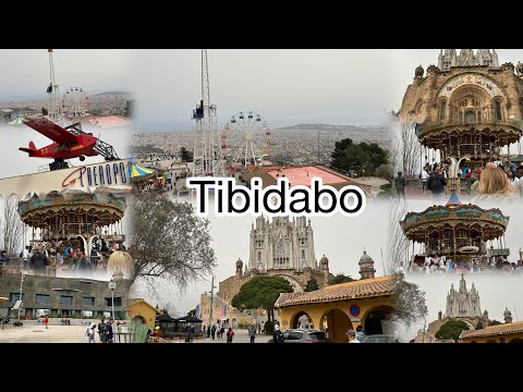 Tibidabo  Barcelona Amusement Park visuals 4k tour  🤩 🇪🇸#tibidabo #bcn #viral #catalunya #trend