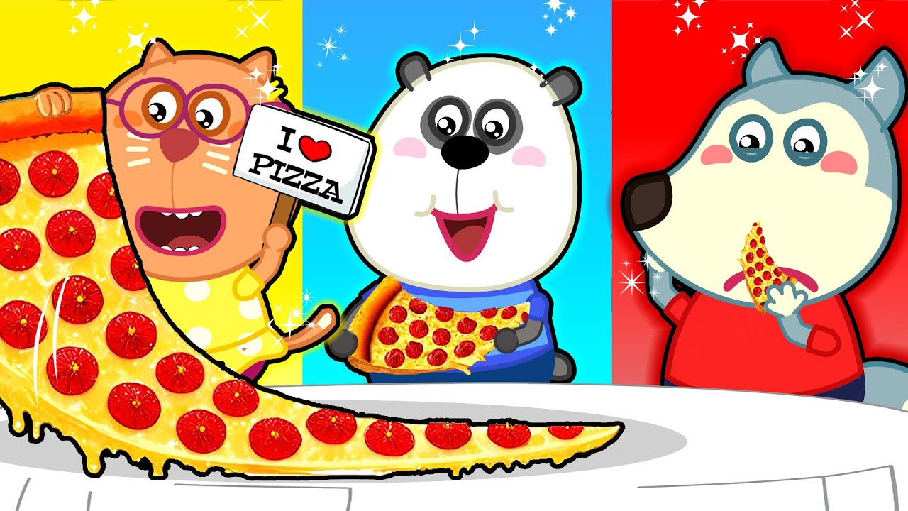 Lycan e amigos comem, brincam e de divertem com pizzas! 🍕 Lycan em desafios para criança