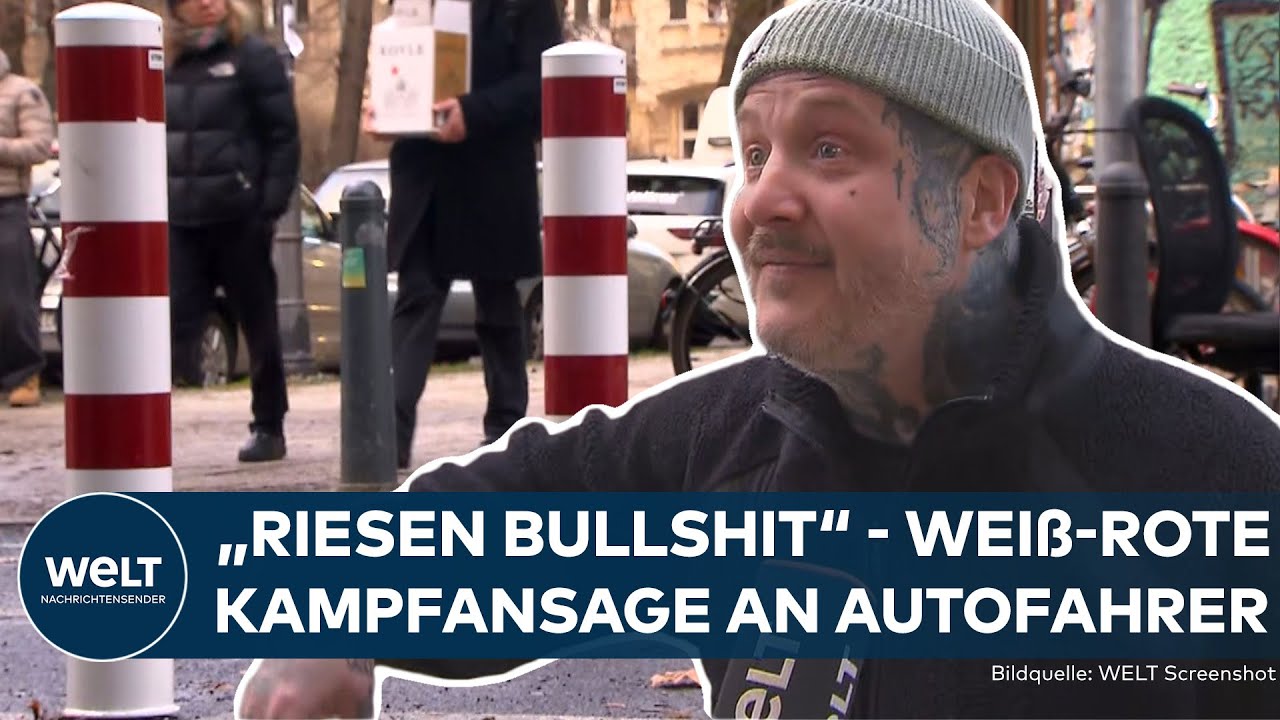 BERLIN: Weiß-rote Kampfansage an Autofahrer! Hitziger Streit über Absperrpoller – Ärger der Anwohner