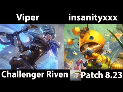 [ Viper ] Riven vs Teemo [ insanityxxx ] Top  - V1per  - Riven! New emotes