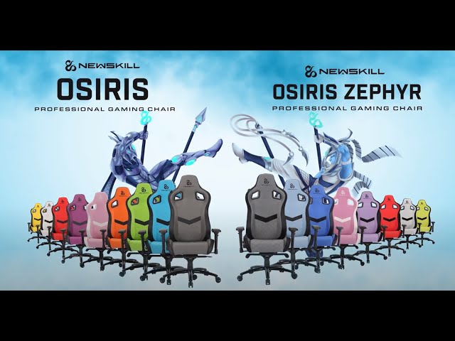 Newskill Osiris Zephyr Silla Gaming Tela Transpirable Negra/Azul Oscuro video