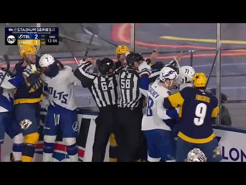 Nashville Predators vs Tampa Bay Lightning Scrum