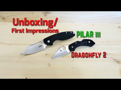 Spyderco Dragonfly 2 & CRKT Pilar iii Unboxing/First Impressions!!!(Knathan's Knives)