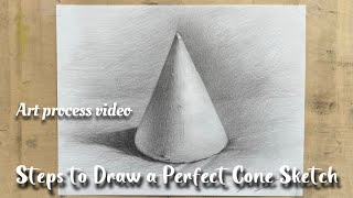 How to Draw a Simple Cone Sketch / Beginner-Friendly Tutorial / Basic sketch modeling