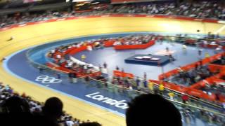 Team GB winning gold at the Velodrome!!!!!