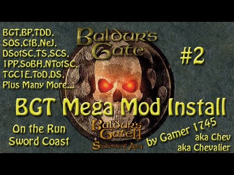 Let's Play Baldur's Gate Trilogy Mega Mod Part 2 - On the run on the Sword Coast