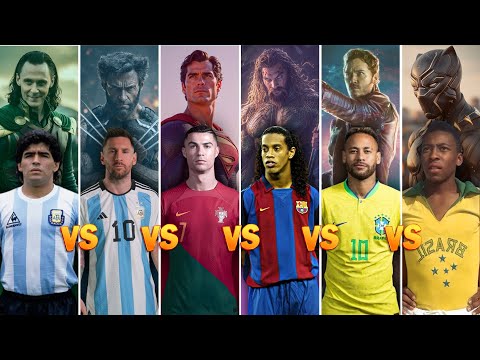 Comparison: Maradona vs Messi vs Ronaldo vs Neymar vs Ronaldinho vs Pelé