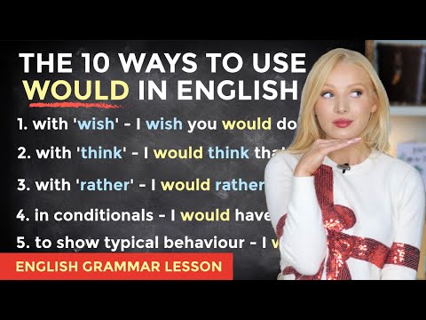 WOULD - The 10 Uses - English Grammar Lesson (+ Free PDF \u0026 Quiz)