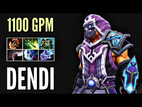 1100 GPM Pro Anti-Mage by Dendi vs Ditya Ra Facless Void Unreal Gameplay Dota 2 - Epic Game