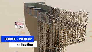 Bridge Pier Cap / Transom complete Reinforcement - Step by Step