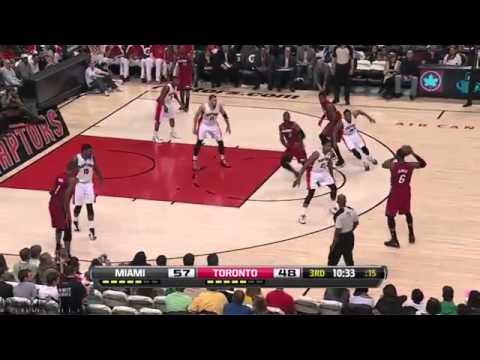 LeBron James 22 Points 12 Rebounds 8 Assists Heat vs Raptors Highlights 3_17_13
