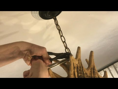 how to “raise or lower” a light fixture (chain link adjustment)chandelier￼