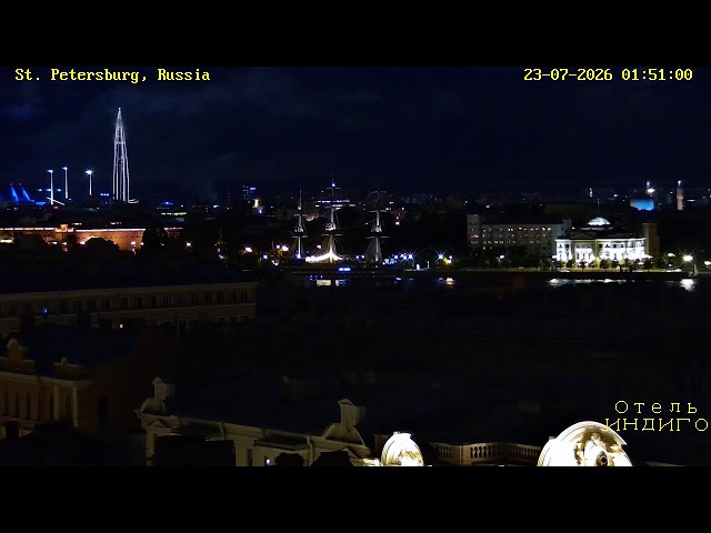 サンクトペテルブルクのスカイライン（アドミラルテイスト、イサアク大聖堂、血の上の救世主教会、ペトロパヴロフスク要塞）