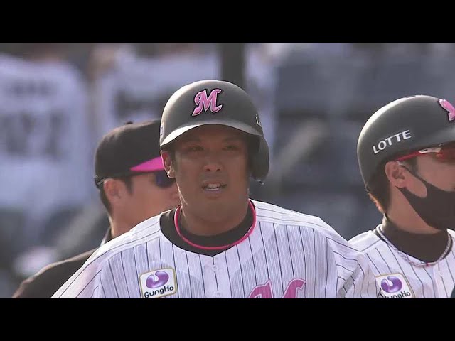 【7回裏】マリーンズ・井上 センターへの2点タイムリーヒットを放つ!! 2021/5/9 M-B