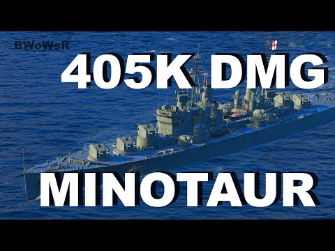 MINOTAUR - 405K DMG - World of Warships