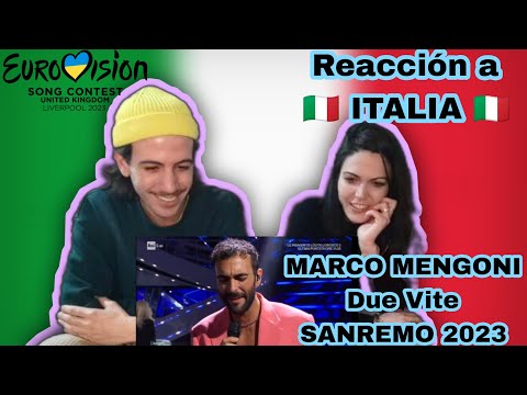 Reaction to ITALY 🇮🇹 Marco Mengoni - Due Vite SANREMO 2023 | Eurovision 2023 | REACCIÓN a Italia