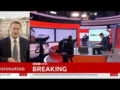 Cut to studio randomly during outside broadcast on BBC News