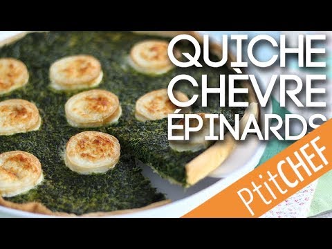Recette de quiche végétarienne aux épinards et fromage de chèvre - Ptitchef.com