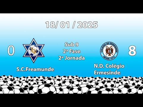 (2024 - 2025) Sub9 - Fase 2 2ªJornada S.C.Freamunde - 0 N.D. Colégio Ermesinde - 8