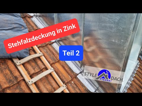 Zink Stehfalzdeckung - Teil 2 - Spenglerarbeiten in Colditz