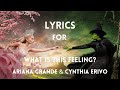 What Is This Feeling Lyrics Color Coded Ariana Grande Cynthia Erivo