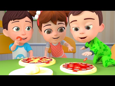 Let's Make A Pizza! | Pizza Song For Toddlers and MORE  Nursery Rhymes Compilation