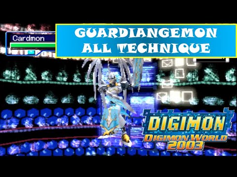 Digimon World 2003 Gameplay - GuardiAngemon All Technique & Signature Move