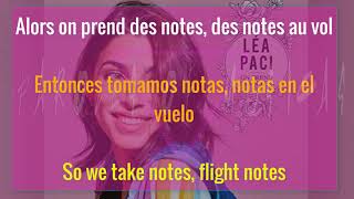 Léa Paci On prends des Notes (lyrics) (letra en español) (Paroles)