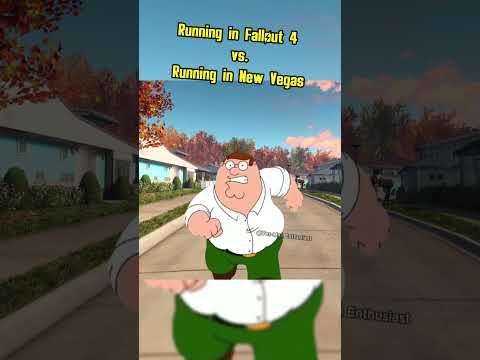 Running in Fallout 4 vs running in  Fallout New Vegas: #fallout #memes #shorts #fallout4