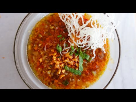 Vegetarian Hot and Sour Soup With Deep Fried...